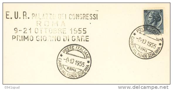 1953 Italia  Escrime  Fencing  Scherma   Sur Carte - Scherma