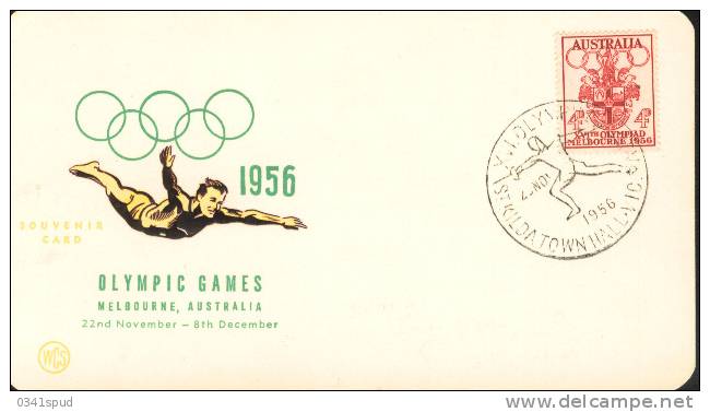 Jeux Olympiques 1956 Australia Escrime  Fencing  Scherma   Sur Carte - Zomer 1956: Melbourne