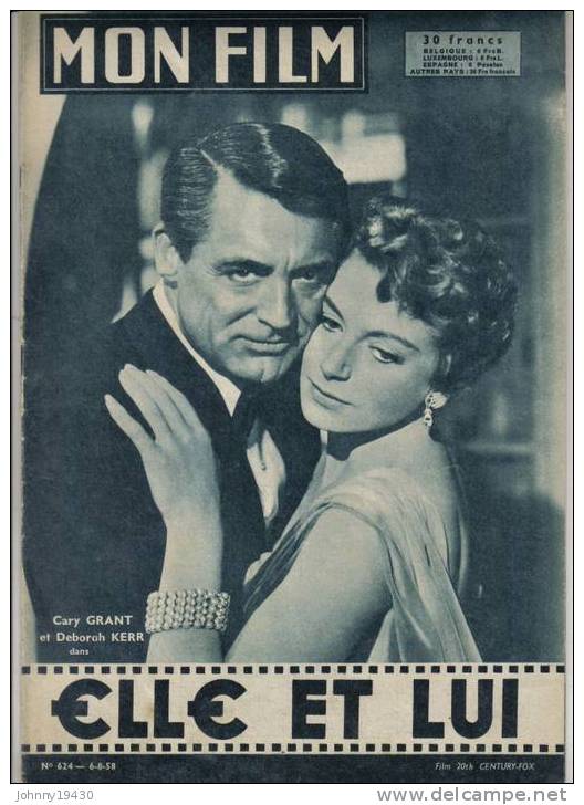 MON FILM N° 624 - ELLE ET LUI - Gary GRANT / Déborah KERR / Richard DENNING   - 1958 - Cinema