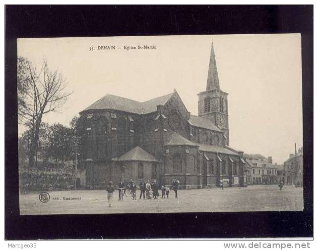 Denain église St Martin édit.LS N° 35 Animée Belle Carte - Denain