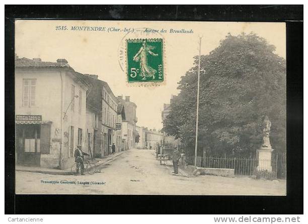 MONTENDRE - Avenue Des Brouillauds - Tabac - Banque - Montendre