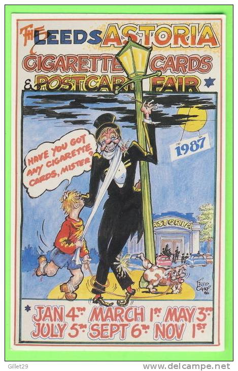 LEEDS, UK  - ASTORIA POSTCARD & CIGARETTE CARD FAIR 1987 - CLOWN - FRED CAMP - - Leeds