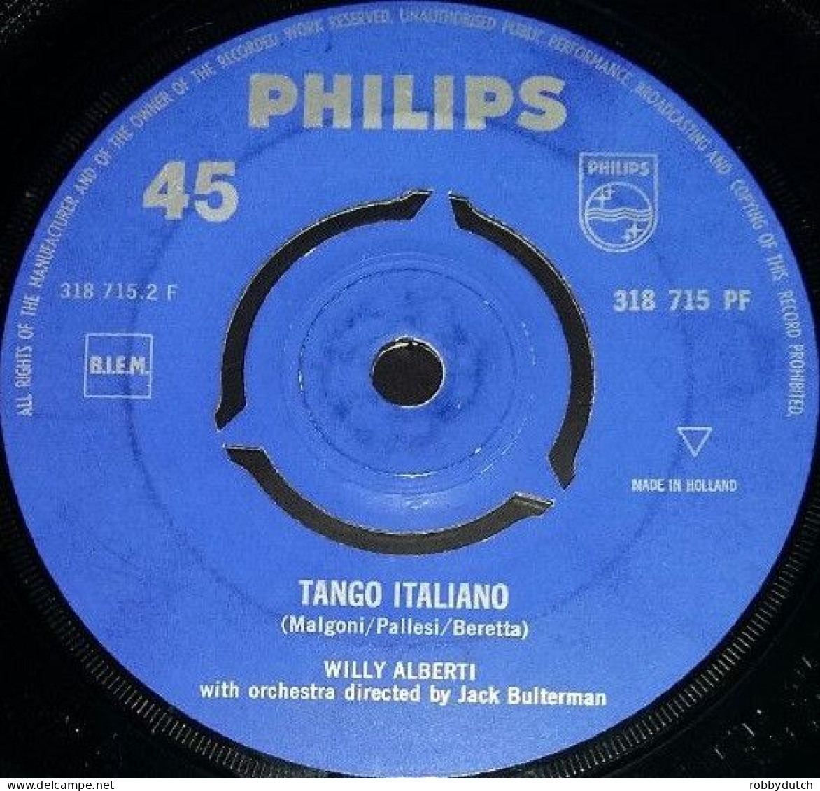 * 7" * WILLY ALBERTI - GONDOLI, GONDOLA / TANGO ITALIANO - Other - Italian Music