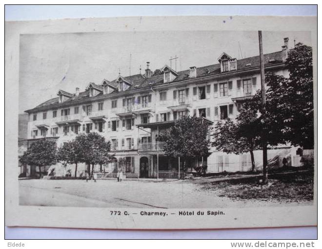 Charmey 772 C Hotel Du Sapin Cachet Censure Militaire Guerre 1914 - Charmey