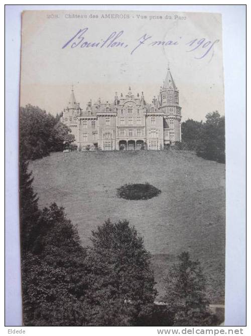 Bouillon 208 Chateau Des Amerois Voyagé Bouillon 1905 - Bouillon