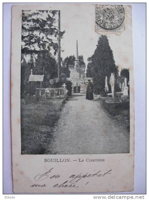 Bouillon  Le Cimetiere Curé Voyagé 1902 - Bouillon