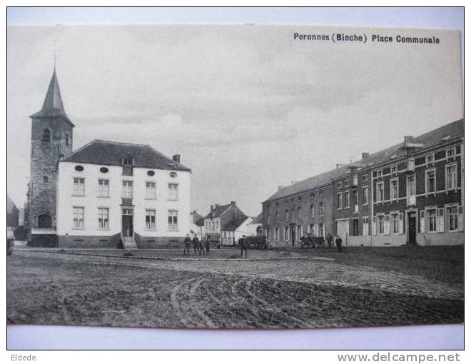 Peronnes Binche Ecole, Place  Communale Animée - Binche