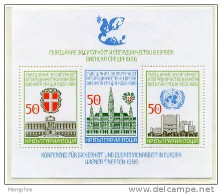 1986  Conference On Securit And Cooperation     Mi Nr   Block 168 A  MNH ** - FDC