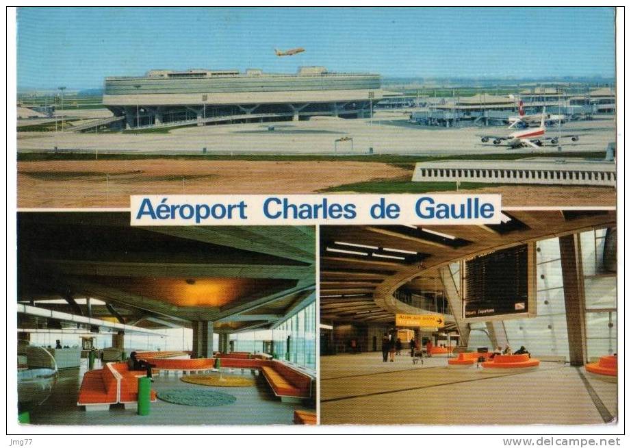 CPSM-541 - ROISSY-EN-FRANCE - AEROPORT CHARLES-DE-GAULLE - MULTIVUES - Roissy En France