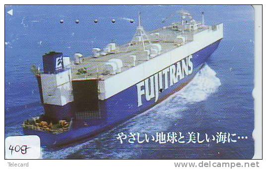 Telefonkarte Télécarte Ship (408) FUJITRANS Bateau - Schiff - Schip - Boot - Barco - Phonecard Japon Japan - Schiffe
