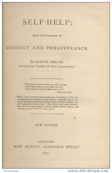 Samuel Smiles : Self-help, With Illustrations Of Conduct And Perseverance - Cultural