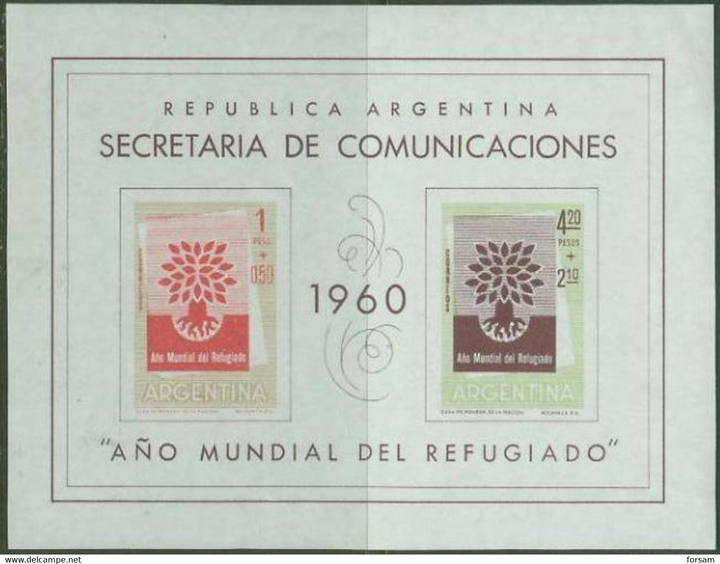 ARGENTINA..1960..Michel#  Block 12 (721A-721B)...MNH. - Ungebraucht