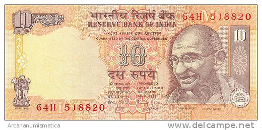 INDIA  10  RUPIAS  2.007 KM#¿89?  PLANCHA/UNC/SC   DL-6336 - India