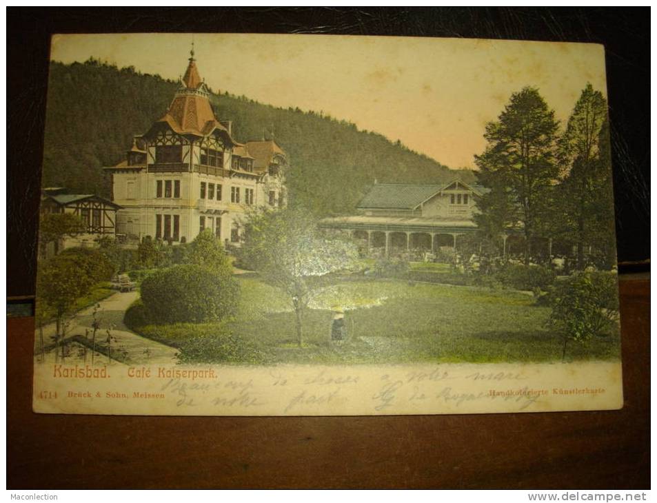 Karlsbad Café Kaiserpark - Boehmen Und Maehren