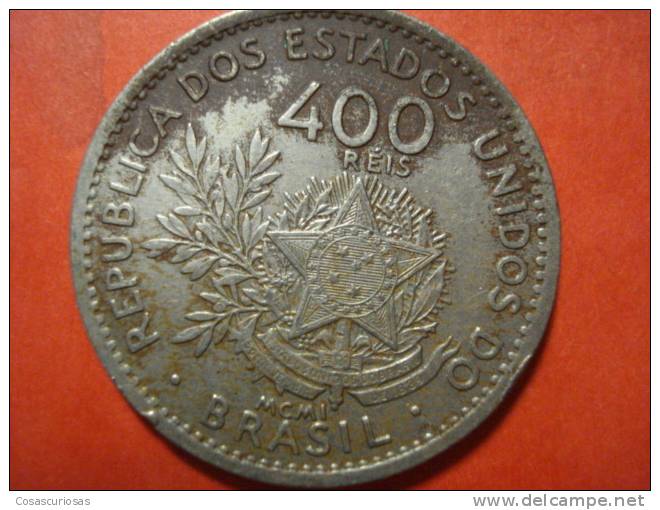 584  BRASIL BRESIL   400 REIS    AÑO / YEAR  1901  MBC/ VF - Brasil