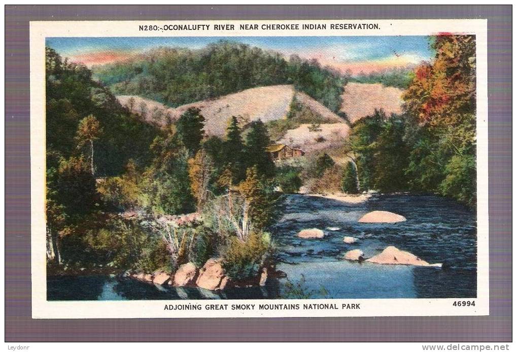 Oconalufty River Near Cherokee Indian Reservation - Adjoining Great Smoky Mountains National Park - USA Nationalparks