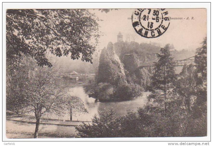 Ansichtskarte  - Paris - Les Buttes Chaumont - 21.05.1913  Verry Old Card - Distrito: 15