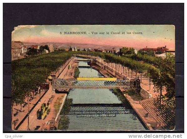 11 NARBONNE Canal, Cours, Vue Générale, Colorisée, Ed RAc 8, 193? *** ETAT *** - Narbonne