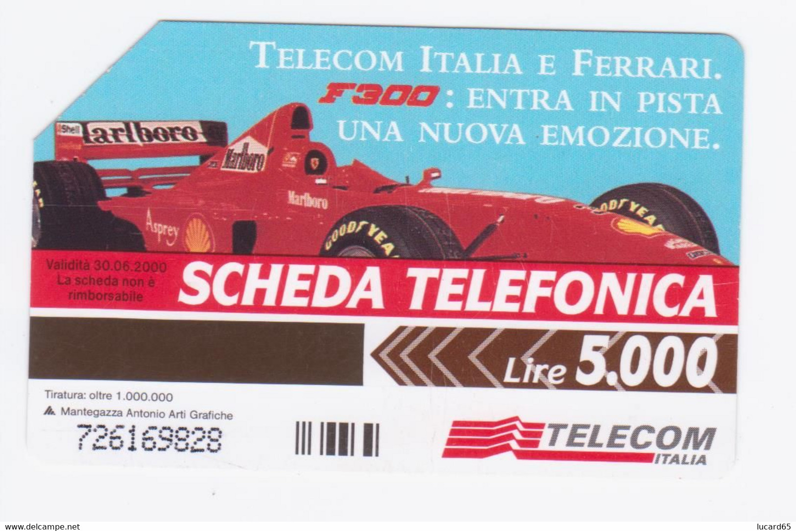 FERRARI - SCHEDE TELEFONICHE - PHONECARD - TELECARTE - CARTA TELEFONICA TELECOM ITALIA E FERRARI F300 - Publiques Figurées Ordinaires