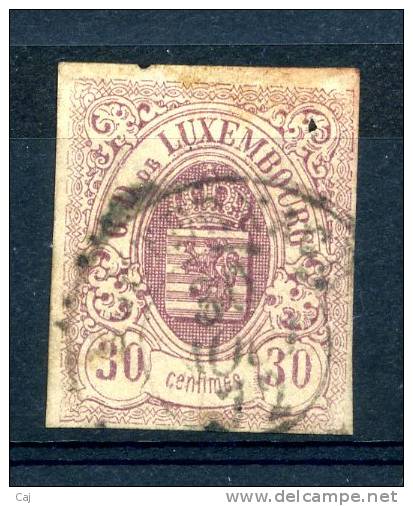 Luxembourg  :  Yv  12  (o)         ,   N2 - 1859-1880 Coat Of Arms