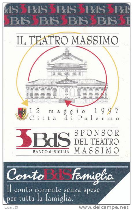 SCHEDE TELEFONICHE - PHONECARD - TELECARTE - CARTA TELEFONICA - BDS IL TEATRO MASSIMO - Publiques Figurées Ordinaires