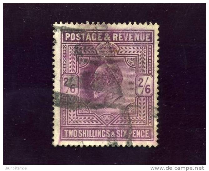 GREAT BRITAIN - 1902 HIGH VALUE 2/6 D.  (SG 260) USED - Used Stamps
