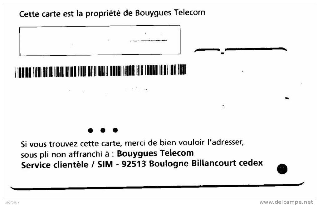 CARTE SIM SANS PUCE BOUYGUES - Prepaid: Mobicartes