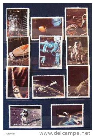 Série 11 Timbres Neufs : Conquête De L'espace. Umm-Al-Qiwain. 1972. - Asie