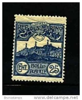 SAN MARINO - 1903  VIEWS  25 C. MINT - Unused Stamps