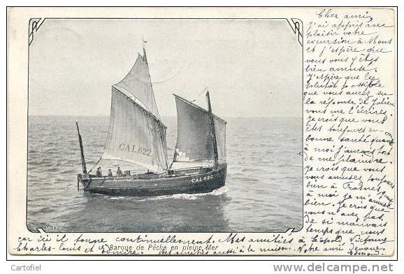 VISSERSBOOT - BARQUE DE PECHE EN PLEINE MER - Fishing Boats