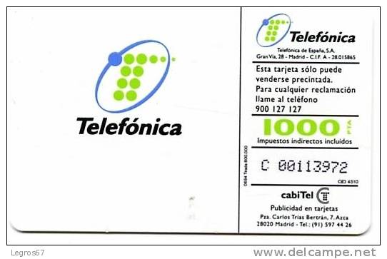 TELECARTE TELEFONICA 1000  06/94 - Telefonica