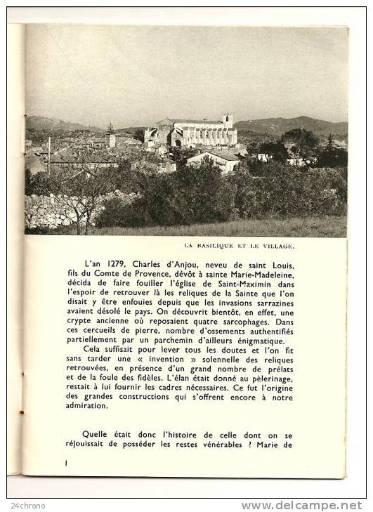 Brochure Sur Saint Maximin La Sainte Baume, Basilique Et Village, Texte Th. Bernard, Photos Mançon Et Gillet (08-1937) - Côte D'Azur