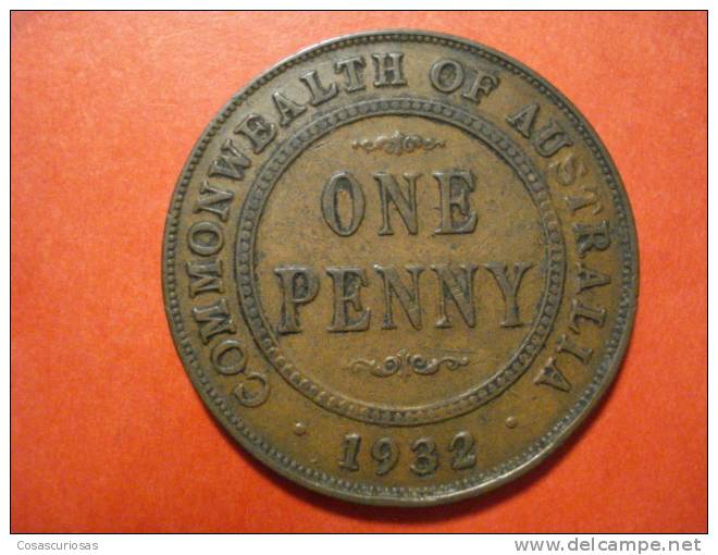 618  AUSTRALIA   ONE PENNY     AÑO / YEAR  1932  MBC/VF+ - Penny