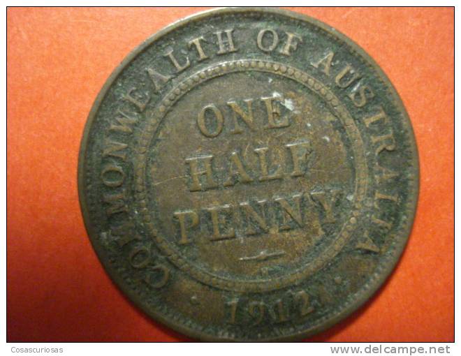 620  AUSTRALIA   HALF  PENNY     AÑO / YEAR  1912  MBC-/VF- - Penny