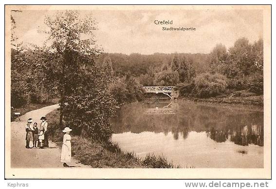 CREFELD - KREFELD : Stadtwaldpartie - Sehr Schöne Belebung  - 1920 - Krefeld