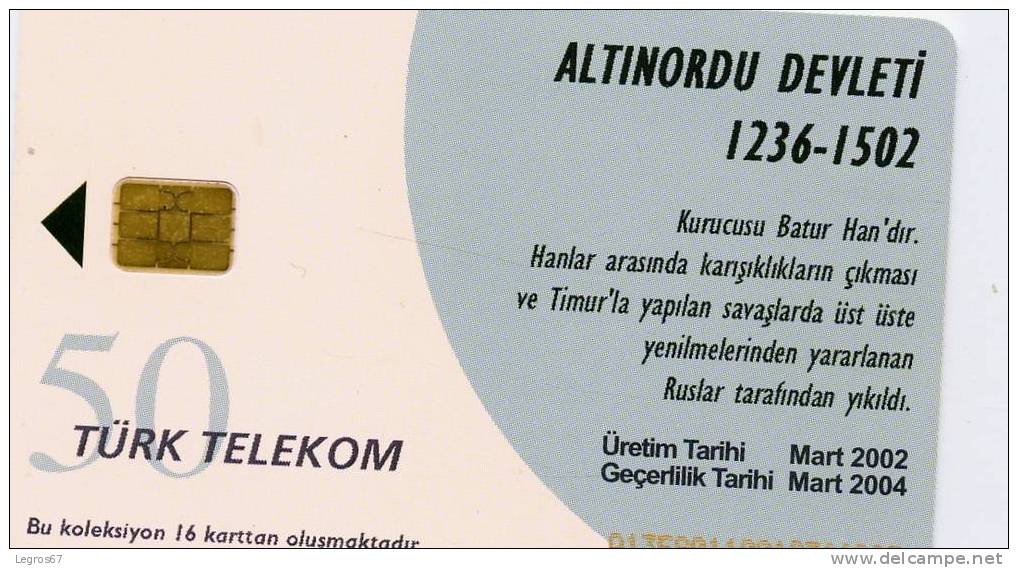 TELECARTE TURK TELEKOM 50 ALTINORDU DEVLETI MARS 2002 - Turkey