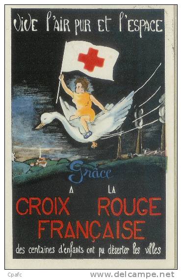 CPA Publicité CROIX ROUGE FRANçAISE-vive L'air Pur,des Centaines D'enfants Ont Pu Déserter Les Villes - Red Cross