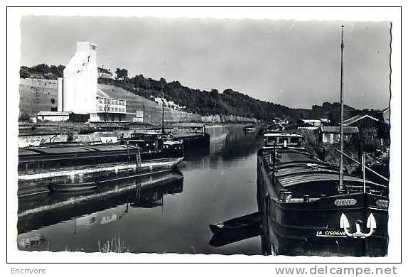 Cpsm VOUZIERS Le Canal Et Le Silo -peniche - La Cigogne 08 490 05 - Vouziers