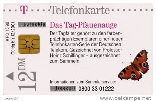 TELECARTE T 12 DM 01/5/98 TAG-PFAUENAUGE - P & PD-Series: Schalterkarten Der Dt. Telekom