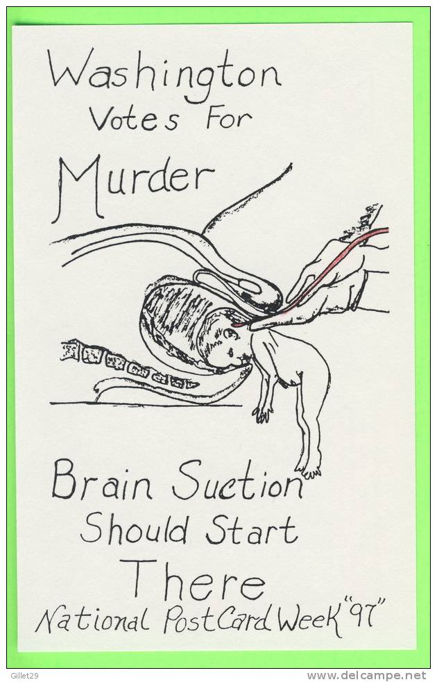 MERRILLVILLE, IN - NATIONAL POSTCARD WEEK, 1997 - WASHINGTON VOTES FOR MURDER - LIMITED EDITION No 188/200 Ex. - - Otros & Sin Clasificación