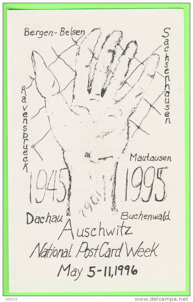 MERRILLVILLE, IN - NATIONAL POSTCARD WEEK,1996 - THE HOLOCAUST - LIMITED EDIT 300 Ex. - SIGNED PHILIP D JACKSON - - Otros & Sin Clasificación