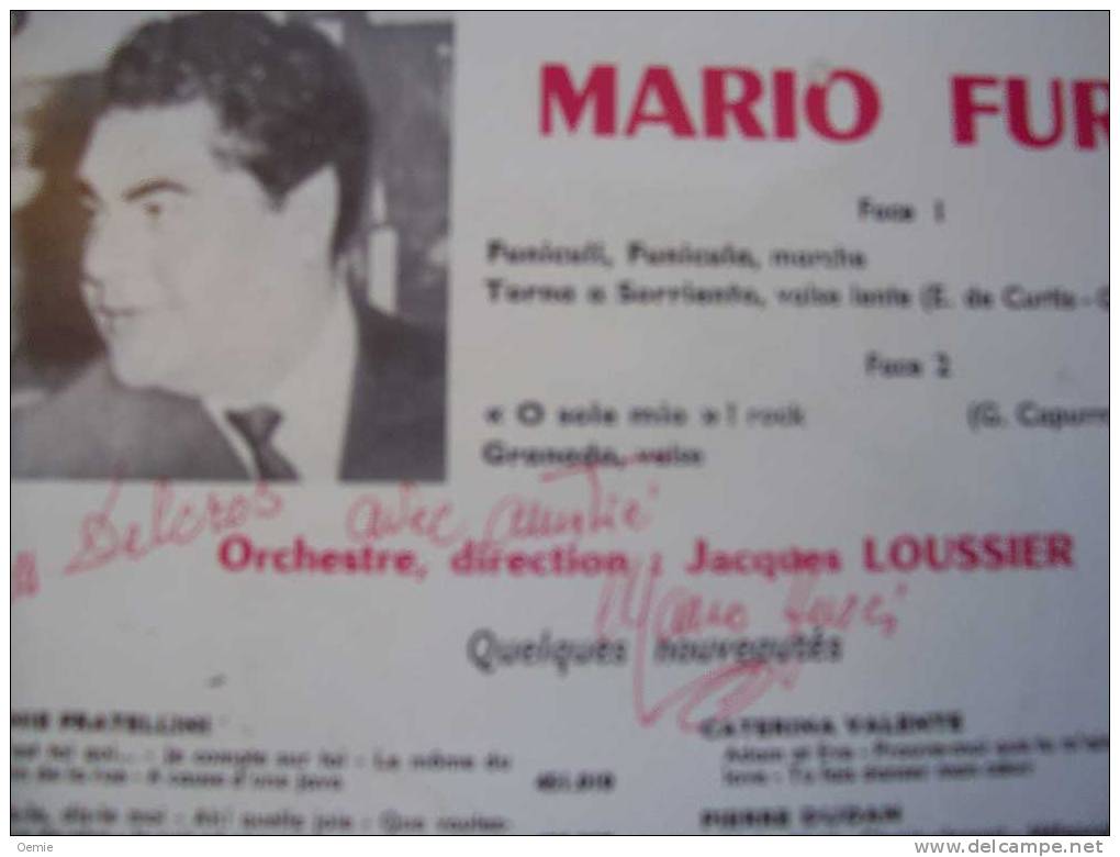 MARIO FURCI  / FUNICULL FUNICULA /  TORNA A SORRIENTO  / O SOL MIO / GRANADA - Other - Italian Music