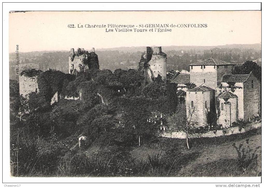 16  - La Charente Pittoresque  - SAINT-GERMAIN-de-CONFOLENS  --  Les Vieilles Tours Et L´église - Confolens