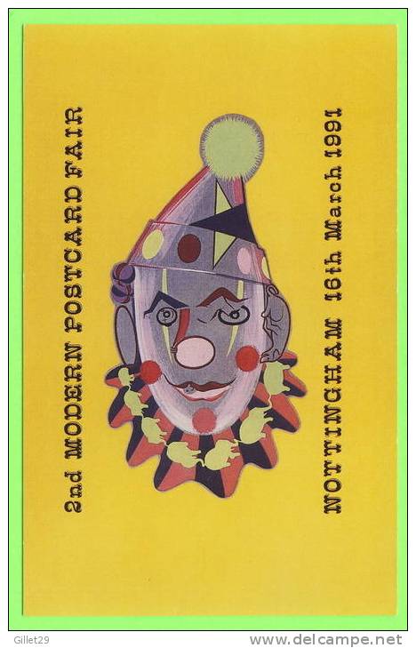 NOTTINGHAM, ENGLAND - 2nd MODERN POSTCARD FAIR, MARCH 1991 - LIMITED EDITION No 497/1000 Ex - - Nottingham