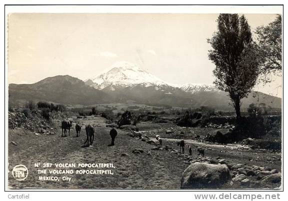 VOLCAN POPOCATEPETL  - PHOTO CARD - 2 SCANS - Mexique