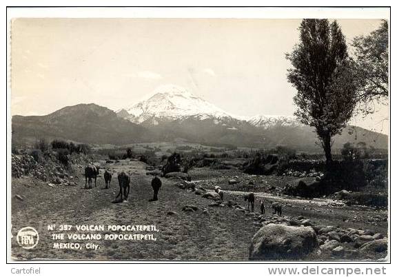 VOLCAN POPOCATEPETL  - PHOTO CARD - 2 SCANS - Messico