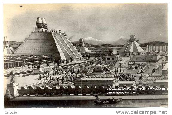 RECONSTRUCCION DEL TEMPLO Y PLASA DE LE GRAN TENOCHTITLAN-- PHOTO CARD - Mexique