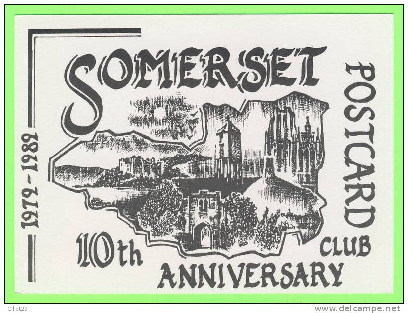 SOMERSET, UK - 10th ANNIVERSARY POSTCARD CLUB, 1972 - 1982 - - Other & Unclassified