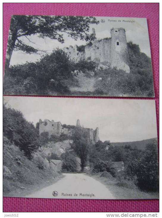 Lots De 4 Cartes Postales MONTAIGLE - LES RUINES - Onhaye