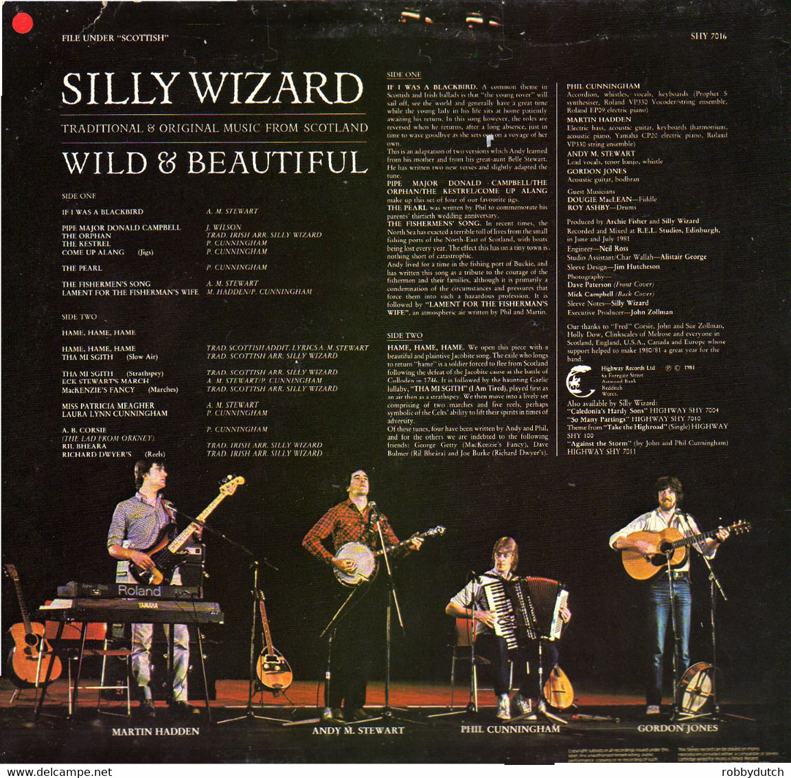 * LP * SILLY WIZARD - WILD & BEAUTIFUL (Great Scottish Folk 1981 Ex-!!!) - Country En Folk